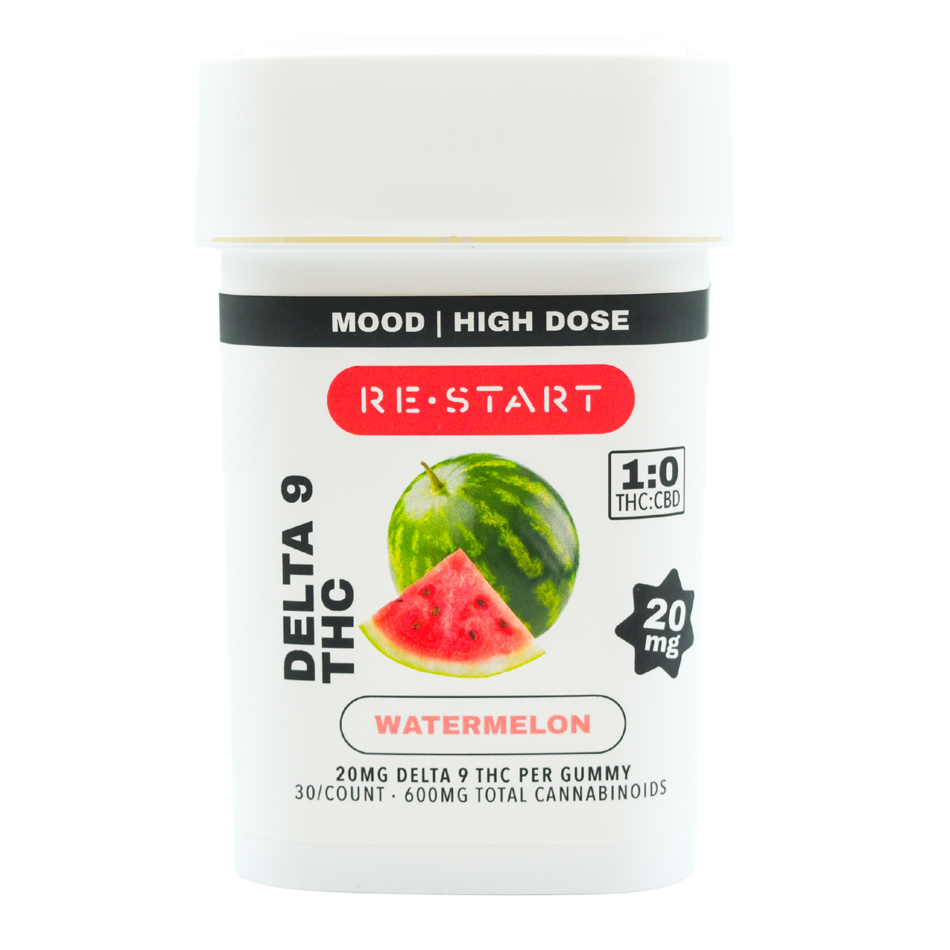 Delta 9 THC 20MG Gummies Watermelon / 30-ct (Reg. Price $130)